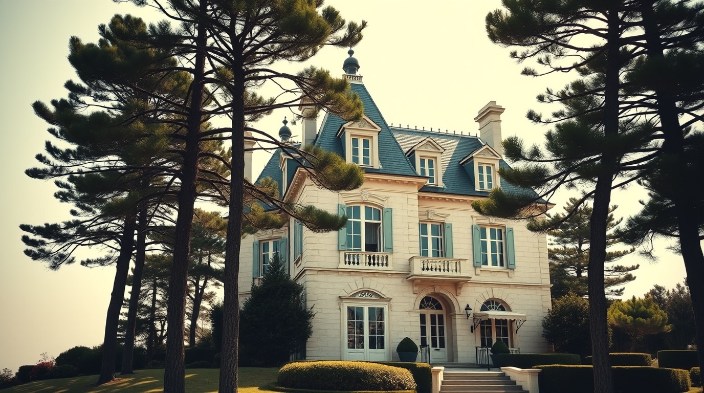 Villa au bord de mer nichée entre les pins